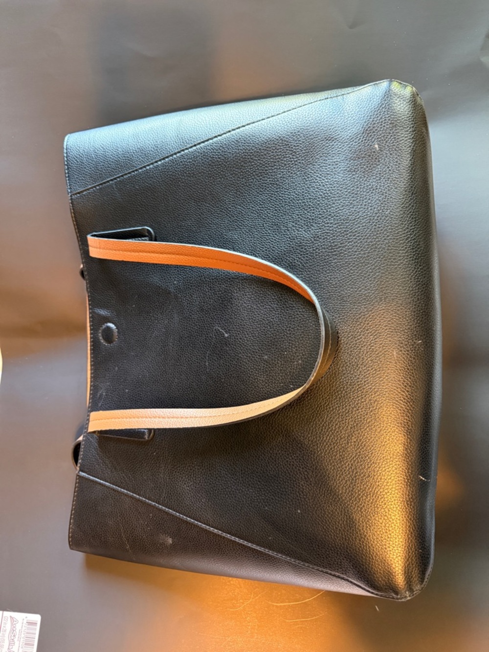 Universal Thread Black Tote with Two-Tone Handles
